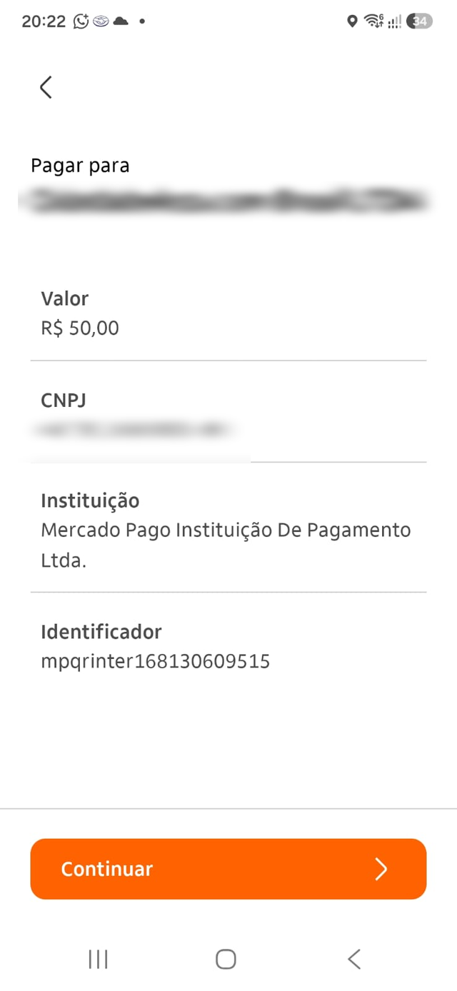 Pagamento confirmado